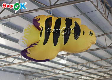Eğlence Parkları Sarı Tropikal Balıklar 2m Şişme Aydınlatma Dekorasyonu