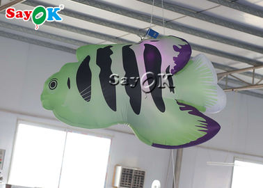 LED ile Şenlikli Ticari 2m Şişme Dekorasyon Tropikal Balık