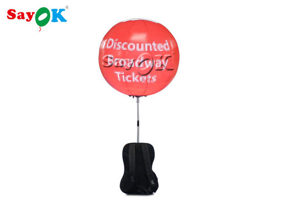Reklam için 0.8m Şişme Sırt Çantası Balon LED Yürüyüş Reklam Topu