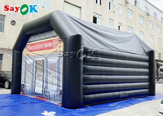 Etkinlikler için Açık Parti Çadırı Özelleştirilmiş Siyah 0.4mm PVC Şişme Dome Çadır