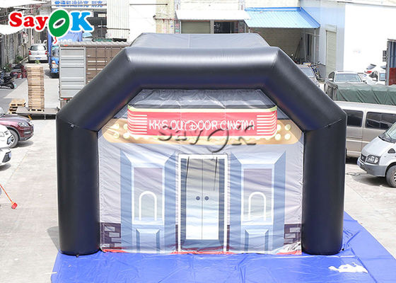 Etkinlikler için Açık Parti Çadırı Özelleştirilmiş Siyah 0.4mm PVC Şişme Dome Çadır