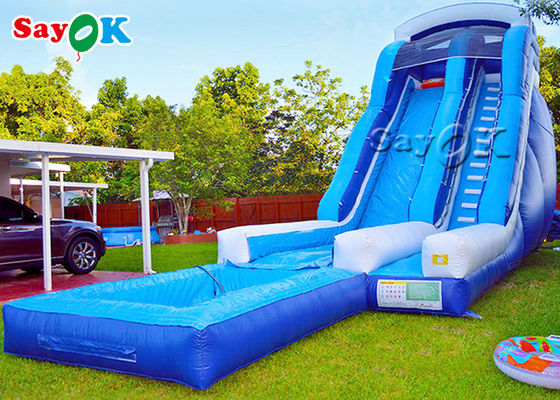 Devasa Açık Hava Şişme Su Kaydırmaları 3x6.5x5.5m Aile Çift Şerit Şişme Bouncer Slide Havuzla