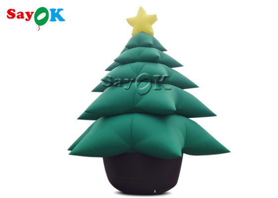 5m Şişme Tatil Süslemeleri Süslemeli Yeşil Noel Ağacı