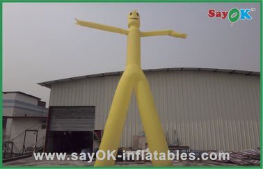 Şişme Hava Adam Reklam 5m Sarı Şişme Çift Ayaklı Gökyüzü / Hava Dansçısı Satılık
