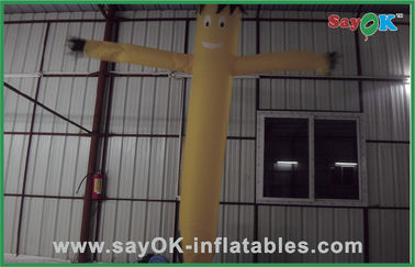 750w Blower ile Reklam İçin Şişme Rüzgar Dansçısı Sarı Mini Şişme Hava Dansçısı