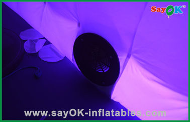 Oxford Bezi, Yeşil / Mor Şişme Parti Çadırı Özel Yapılmış Taşınabilir Şişme Led Fotoğraf Kabini