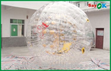 Dev Şişme Açık Hava Oyunları PVC Kabarcık Eğlence Parkı İçin İnsan Boyutlu Hamster Topu 3.6x2.2m