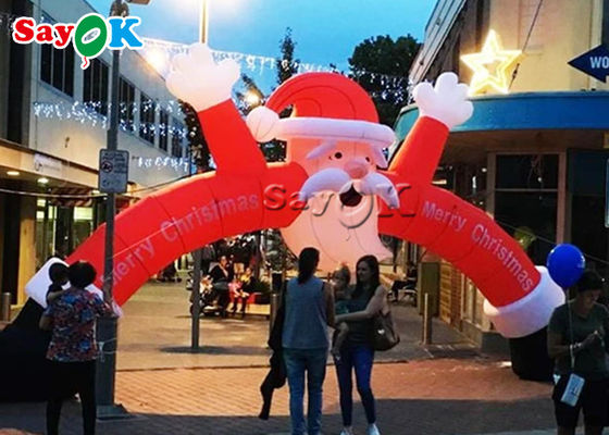 Noel Şişme Kemer Reklamı Mağaza Dekorasyonu İçin Noel Şişme Santa Arch