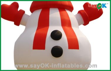 Büyük Noel Snowman Şişme Tatil Süslemeleri Oxford Bez
