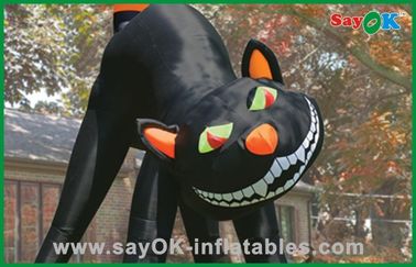LED Aydınlatma Şişme Tatil Süslemeleri Komik Şişme Halloween Kedi