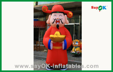 Reklamlı Şişme Reklamlı Kırmızı Şişme Karikatür Karakterleri / Maskot Dekorasyon için