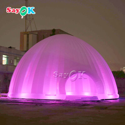 Kamp için Açık Şişme Çadır Dome 15x7.5mH LED Işık Şişme Hava Çadırı