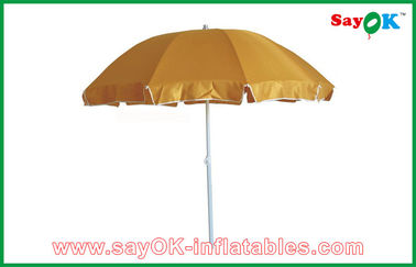 Yard Gölgelik Çadır Esnek Bahçe / Plaj Güneş Şemsiyesi Polyester UV Koruma Şemsiyesi CMYK Baskı