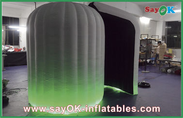 Photo Booth Süslemeleri Ticari Reklam İçin LED Işıklı Yeşil Şişme Fotoğraf Kabini