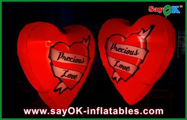 Reklam için Gece Şişme Led Kalp Aydınlatma Dekorasyon