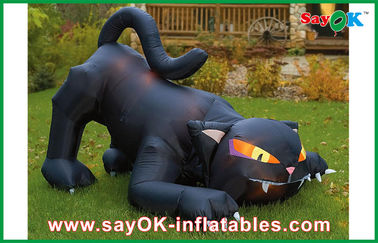 Özelleştirilmiş Şişme Tatil Süslemeleri Airblown Şişme Kara Kedi