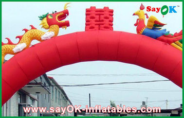 Düğün Dekorasyon için Chiness Style Kırmızı Renk Şişme Arch