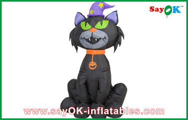 Siyah Cadılar Bayramı Etkinliği Şişme Kedi Cadılar Bayramı Şişme Kedi Dekorasyonu Eğlence İçin