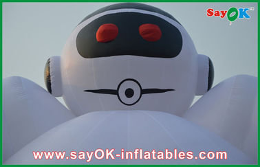 Büyük Şişilebilir Karakterler Açık Açık Beyaz 10 Metre Şişilebilir Robot Şişilebilir Karikatür Karakterleri Reklam İçin