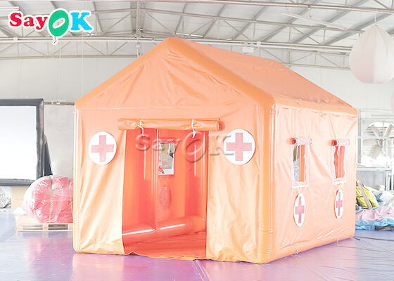 Saha Hastanesi Çadırı PVC Tente Acil Şişme Tıbbi Çadır Suya Dayanıklı