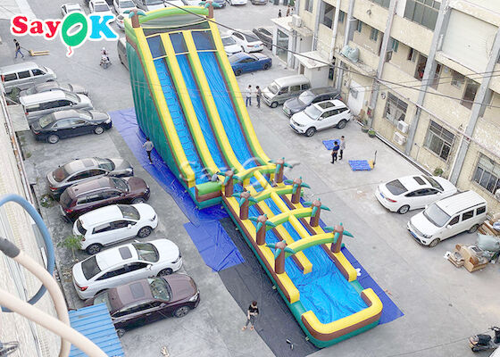 Havuzlu Büyük Çok Kanallı PVC Şişme Bouncer Slide