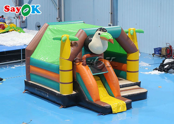 Renkli Tucan Zıplama Yaşam Dolu Kale Yatak Hayvan Teması Ağaçkakan Sıçrama Evi Slayt Combo