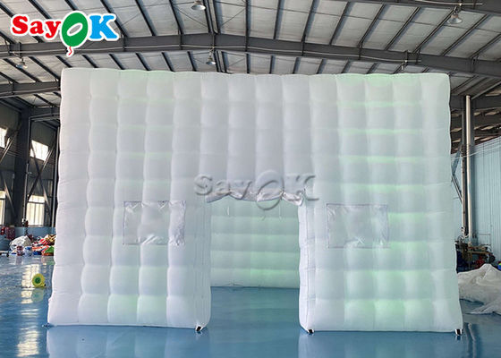 Şişme küp çadırı 6.5m 21ft şişme hava çadırı LED tüp ışıkları ile kare marki