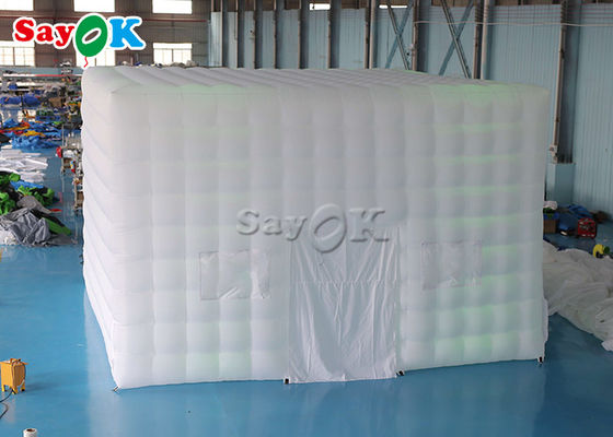 Şişme küp çadırı 6.5m 21ft şişme hava çadırı LED tüp ışıkları ile kare marki