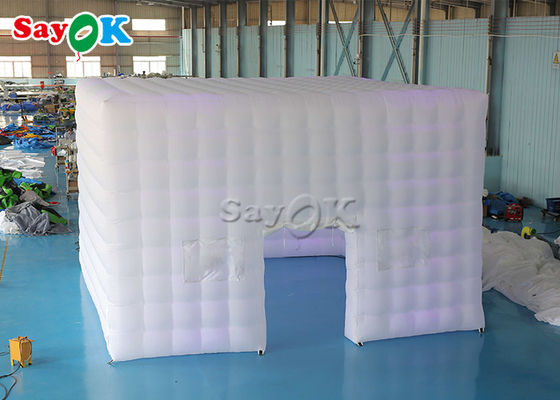 Şişme küp çadırı 6.5m 21ft şişme hava çadırı LED tüp ışıkları ile kare marki