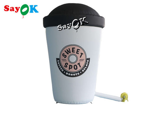 Cafe Giriş Dekoru İçin Özel 3.6m Şişme Kahve Fincanı Modeli