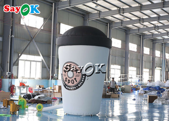 Cafe Giriş Dekoru İçin Özel 3.6m Şişme Kahve Fincanı Modeli