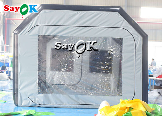Açık şişme çadır 8x4x3mH Siyah Taşınabilir şişme hava çadırı Hava geçirmez araba püskürtücüsü