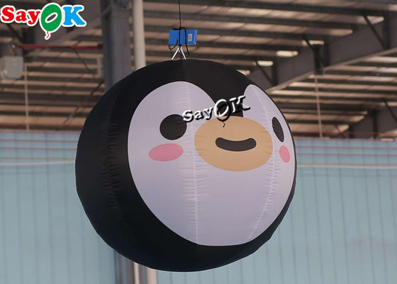 Özelleştirilmiş 1.5m 5ft Şişme Aydınlatma Dekorasyonu Penguen Balonu