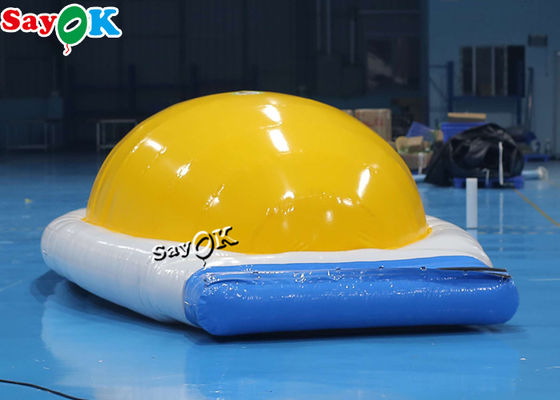 Şişme Su Topları Sarı Beyaz 0.9mm PVC Şişme Su Oyuncakları Engelleme Kursu Atlama Atlama Yatak