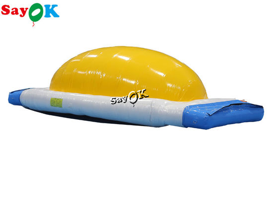Şişme Su Topları Sarı Beyaz 0.9mm PVC Şişme Su Oyuncakları Engelleme Kursu Atlama Atlama Yatak