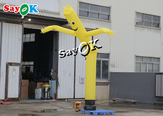 Hava Dansçılarını Blow Up Reklam İşi İçin Özelleştirilmiş 5m Sarı Şişme Tüp Adam