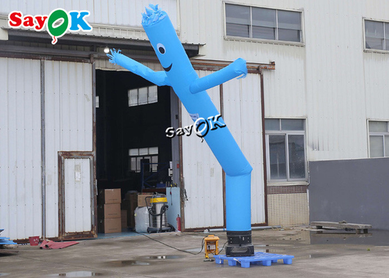 Şişme Tuhaf Dalgalanan Tüp Adam 5m Mavi Tek Bacak Şişme Dansöz Dalga Adam Üfleyicili