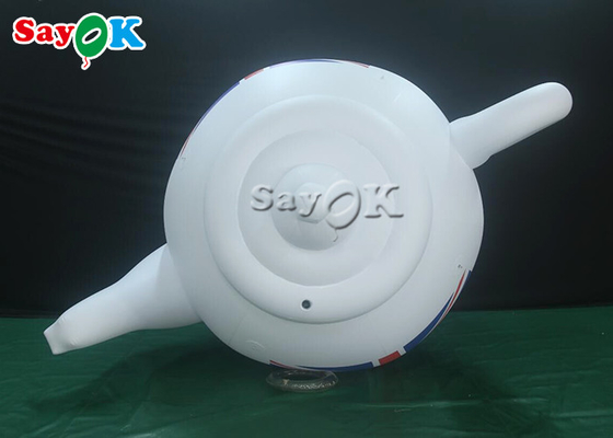 2m 6.6ft Beyaz Reklam Hava Yalıtımlı Baskılı Şişme Çaydanlık Modeli