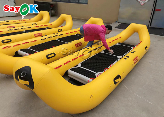 Sarı PVC Şişme Botlar Hızlı Dağıtım Nehir Sal Kayık Kano Sal Su Kurtarma