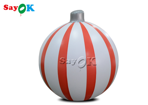 0.6m Kırmızı Ve Beyaz PVC Kendinden Şişirme Noel Balonu Özel Mağaza Dekoru