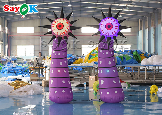 Bahçe 190T 4m Şişme Aydınlatma Dekorasyon LED Göz Kamaştırıcı Blow Up Çiçek