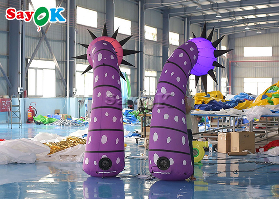 Bahçe 190T 4m Şişme Aydınlatma Dekorasyon LED Göz Kamaştırıcı Blow Up Çiçek