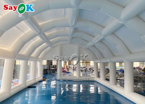 Büyük Şişme Çadır 0.55Mm Pvc Şişme Hava Çadır Yüzme Havuzu Kapak Için Şeffaf Hava Geçirmez Kubbe