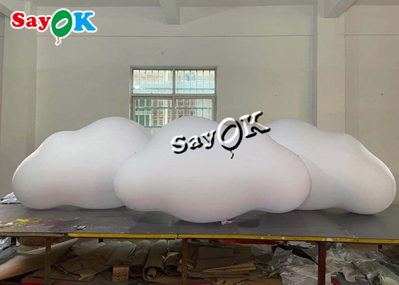 3m 10ft Özel Şişme Ürünler Tavan Asma PVC Bulut Balon LED Işıklı