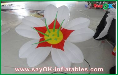 Beyaz 190T oxford kumaş Parti İçin Dev Şişme Dekorasyon Çiçek Led Aydınlatma