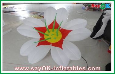 Beyaz 190T oxford kumaş Parti İçin Dev Şişme Dekorasyon Çiçek Led Aydınlatma