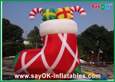 Kırmızı Şişme Tatil Dekorasyon Noel Çorap Özelleştirilmiş
