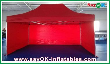 Etkinlik Gölgelik Çadır Oxford Kumaş Dayanıklı Pop-Up Çadır Alüminyum Çerçeveler Baskılı Kırmızı