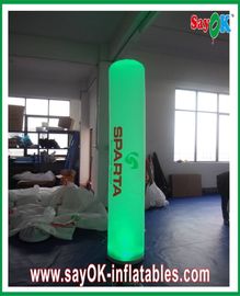 Baskı Logo Ayağı ile Yeşil Düğün Parti Led Şişme Sütun Şişme LED Işık
