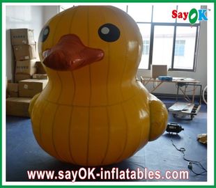 Şişme Hayvan Balonları Etkinlikler Yüksekliği 4M Şişme Sarı Ördek 750w Havalandırıcı ile Özel